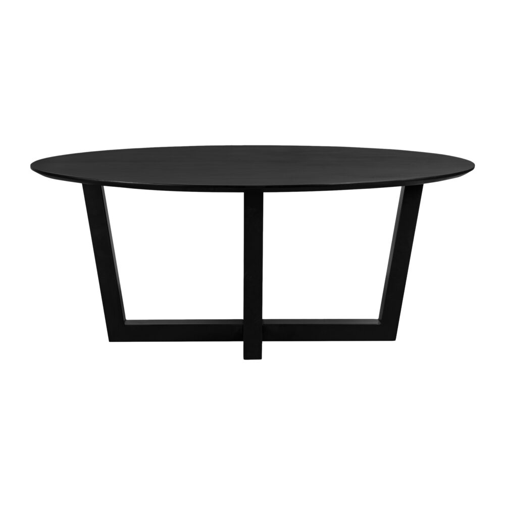 zwarte eettafel Sofia, eettafel Sofia, eettafel, mangohouten eettafel, zwarte ovale eettafel, eettafel ovaal 220x100 cm, tafel,