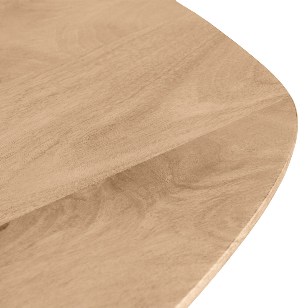 eettafel, eettafel Sofia, witte kruispoot, Deens ovale eettafel, eettafel deens ovaal 160x90 cm, tafel, mangohouten eettafel,