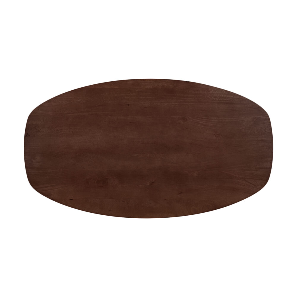 eettafel Sofia, mangohouten eettafel, witte kruispoot, Deens ovale eettafel, bruine eettafel, eettafel, tafel, eettafel deens ovaal 160x90 cm,