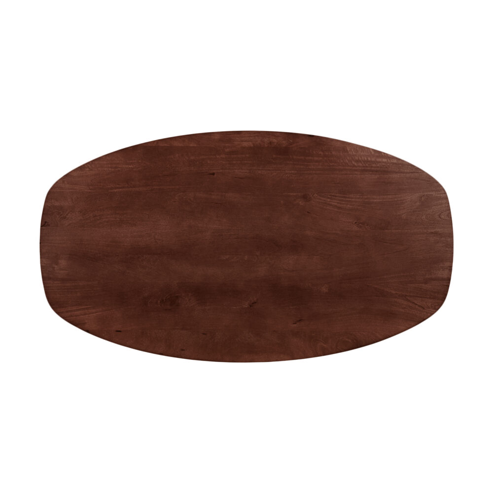 eettafel Sofia, tafel, eettafel, Deens ovale eettafel, witte kruispoot, mangohouten eettafel, eettafel deens ovaal 160x90 cm,