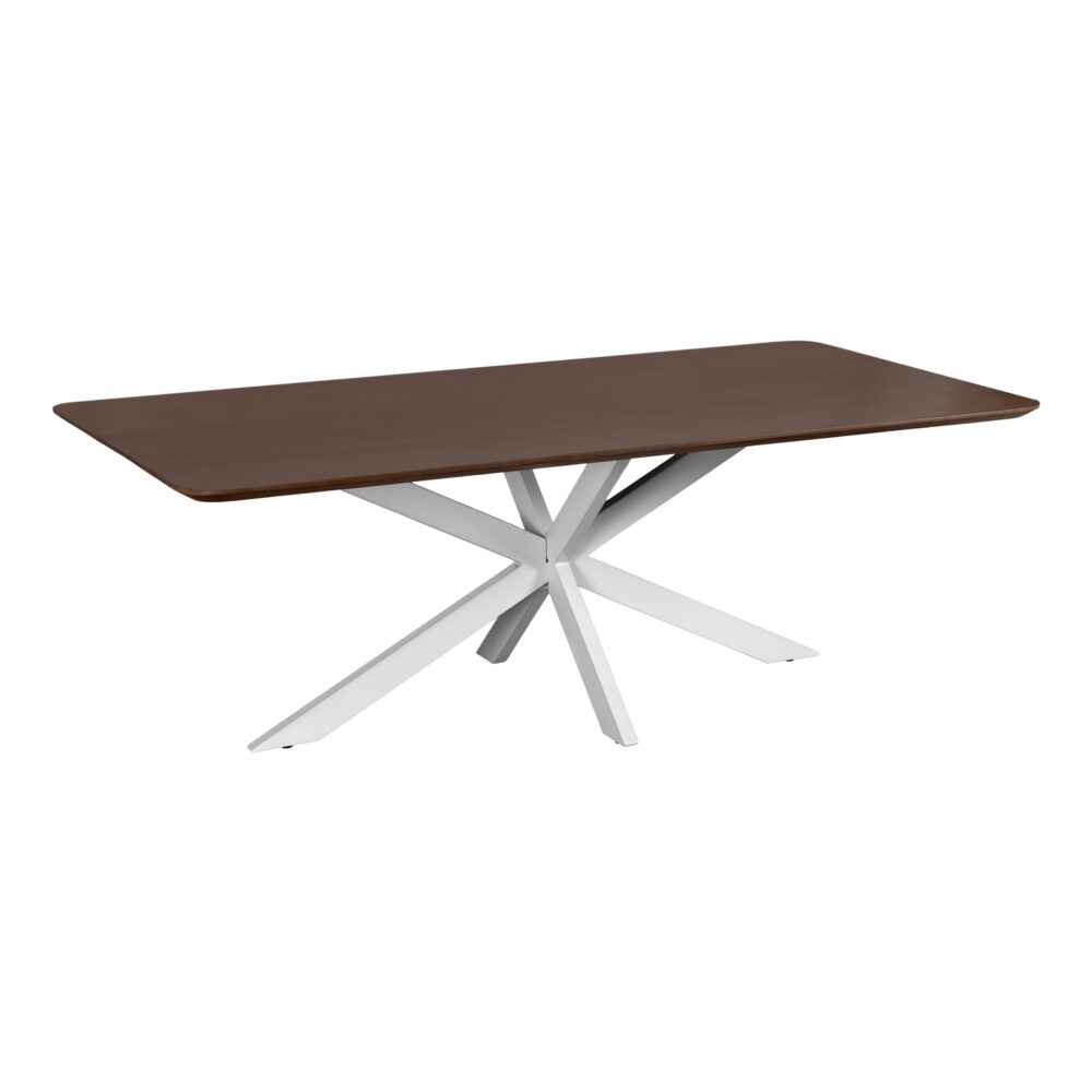 rechthoekige eettafel, eettafel Sofia, eettafel, eettafel 180x90 cm, tafel, eettafel mangohout, Witte kruispoot