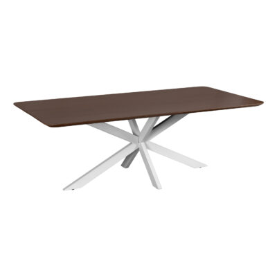 rechthoekige eettafel, eettafel Sofia, eettafel, eettafel 180x90 cm, tafel, eettafel mangohout, Witte kruispoot