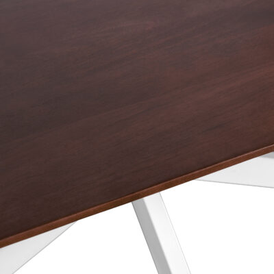 rechthoekige eettafel, eettafel Sofia, eettafel, eettafel 180x90 cm, tafel, eettafel mangohout, Witte kruispoot
