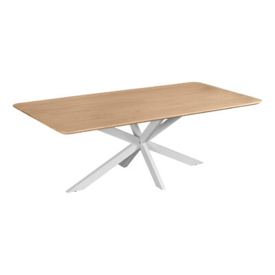 eettafel, eettafel Sofia, rechthoekige eettafel, grote tafel, eettafel 220x110, tafel, eettafel mangohout, witte kruispoot