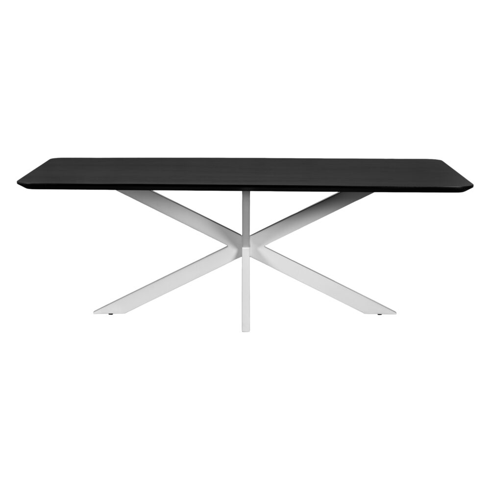 eettafel Sofia, eettafel, rechthoekige eettafel, eettafel 220x110, tafel, eettafel mangohout, Witte kruispoot