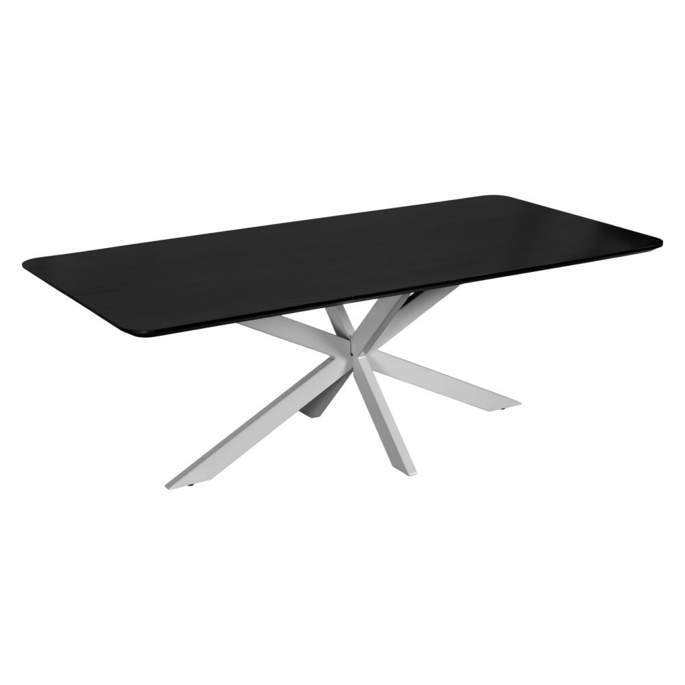 eettafel Sofia, eettafel, rechthoekige eettafel, eettafel 220x110, tafel, eettafel mangohout, Witte kruispoot