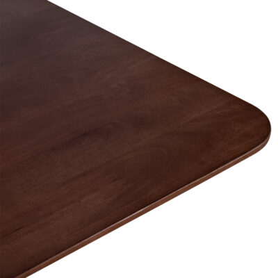 eettafel, eettafel Sofia, witte kruispoot, rechthoekige eettafel, eettafel 220x110, rechthoekige eettafel van 220x110 cm, witte kruispoot, eettafel walnoot bruin,