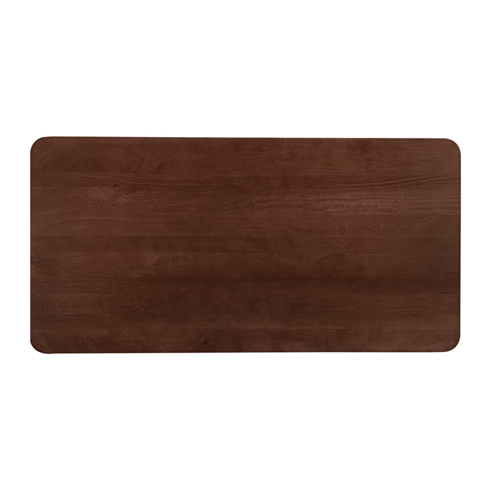 eettafel, eettafel Sofia, witte kruispoot, rechthoekige eettafel, eettafel 220x110, rechthoekige eettafel van 220x110 cm, witte kruispoot, eettafel walnoot bruin,