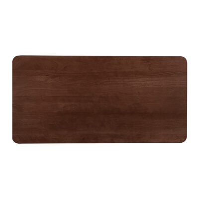 eettafel, eettafel Sofia, witte kruispoot, rechthoekige eettafel, eettafel 220x110, rechthoekige eettafel van 220x110 cm, witte kruispoot, eettafel walnoot bruin,