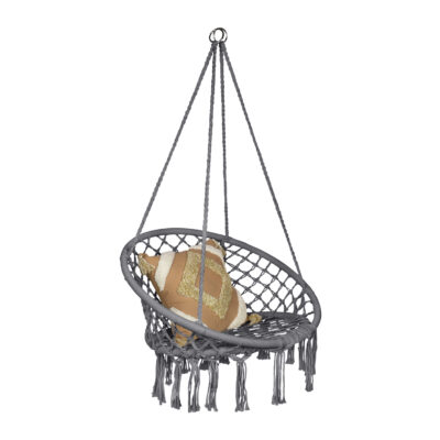 hangstoel lichtgrijs, hangstoel buiten, hangstoel tuin, lichtgrijze hangstoel, hangstoel