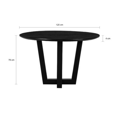 ronde eettafel, W-poot, eettafel Sofia, eettafel, eettafel rond, tafel, mangohouten eettafel, ronde eettafel,