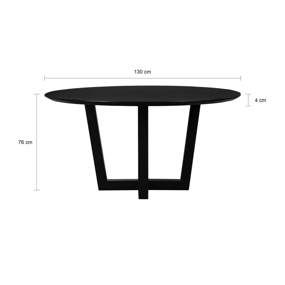 ronde eettafel Sofia, eettafel, W-poot, eettafel Sofia, ronde eettafel, eettafel 130 cm, tafel, ronde tafel, Ronde eettafel van 130 cm,