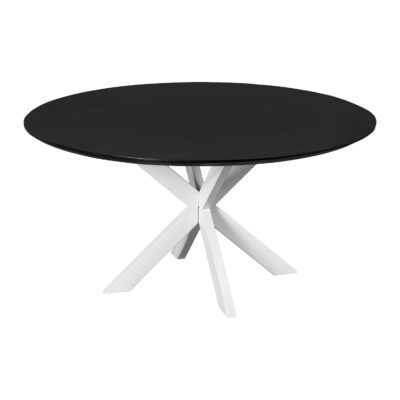 ronde eettafel met witte kruispoot, eettafel Sofia, ronde eettafel, eettafel 150 cm, tafel, ronde eettafel van 150 cm,