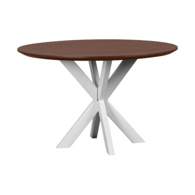 witte X poot, eettafel Sofia, ronde eettafel, Witte kruispoot,eettafel 120 cm, tafel, Eettafel, Ronde eettafel van 120 cm,