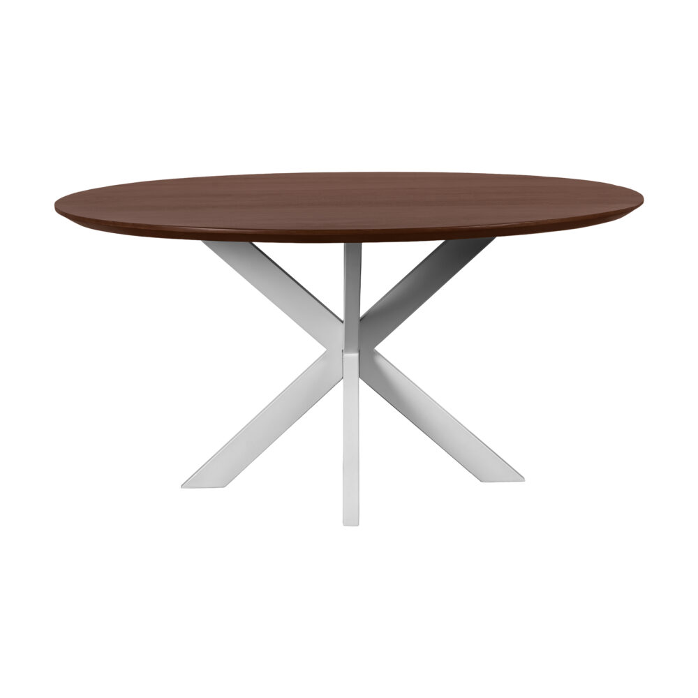 ronde eettafel Sofia van mangohout, eettafel mangohout, ronde eettafel, Eettafel Sofia, eettafel rond, ronde eettafel, witte kruispoot150,