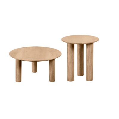 twee ronde salontafels Lian, twee ronde tafels, salontafel set Lian, twee tafels, tafels, beide tafels, salontafel set