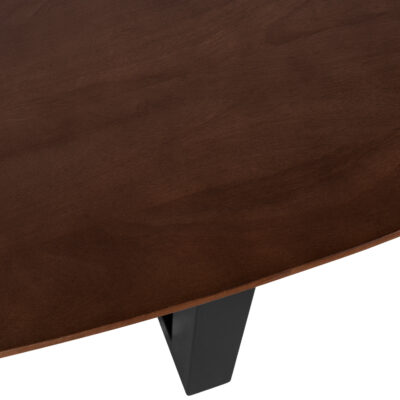 eettafel Sofia, ovale eettafel, tafel, eettafel ovaal, bruine eettafel, eettafel, eettafel van 220x100 cm,