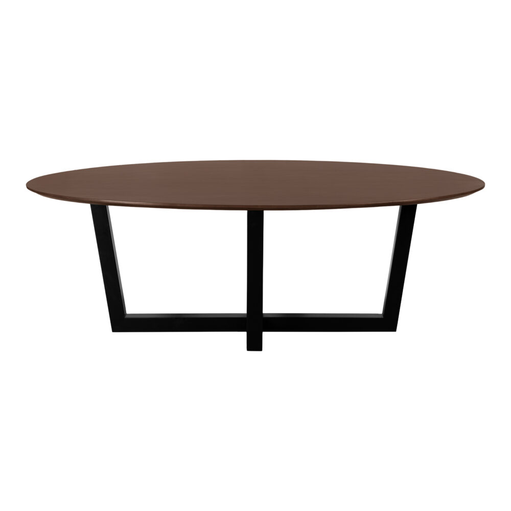 eettafel Sofia, ovale eettafel, tafel, eettafel ovaal, bruine eettafel, eettafel, eettafel van 220x100 cm,