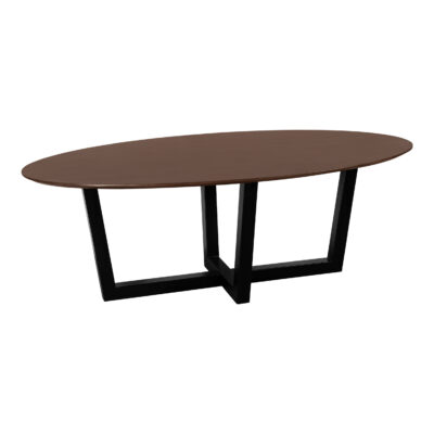 eettafel Sofia, ovale eettafel, tafel, eettafel ovaal, bruine eettafel, eettafel, eettafel van 220x100 cm,