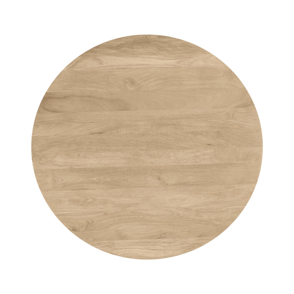 zwarte W-poot, eettafel Sofia, eettafel, rond tafelblad van 150 cm, ronde eettafel, tafel, Ronde eettafel van 150 cm,