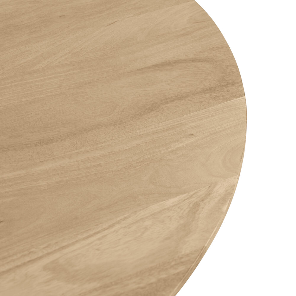 zwarte W-poot, eettafel Sofia, eettafel, rond tafelblad van 150 cm, ronde eettafel, tafel, Ronde eettafel van 150 cm,