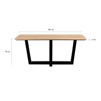 tafel van 180x90, tafel, eettafel Sofia, eettafel, rechthoekige eettafel, eettafel 180x90, tafel, mangohouten eettafel,