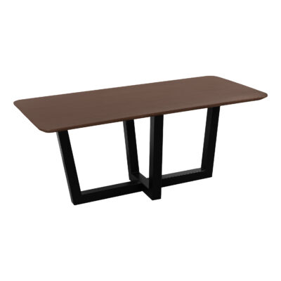eettafel Sofia, rechthoekige eettafel, bruine eettafel, tafel, eettafel, bruine eettafel van mangohout, eettafel van 180x90 cm,