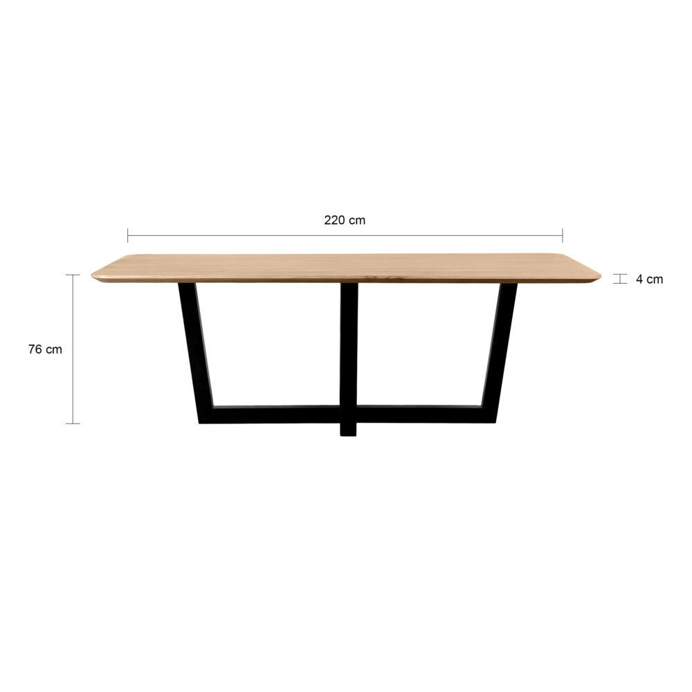 rechthoekige eettafel, eettafel Sofia, eettafel 220x110, tafel, eettafel, mangohouten eettafel
