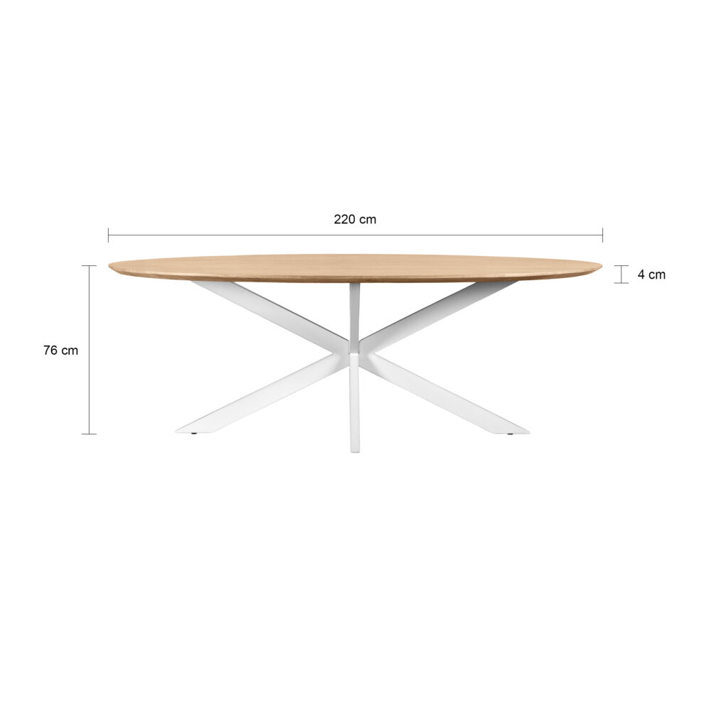 Sofia ovale tafel, eettafel, ovale eettafel, tafel, Grote ovale eettafel,