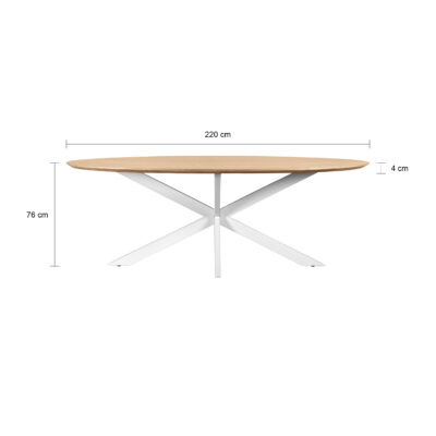 Sofia ovale tafel, eettafel, ovale eettafel, tafel, Grote ovale eettafel,
