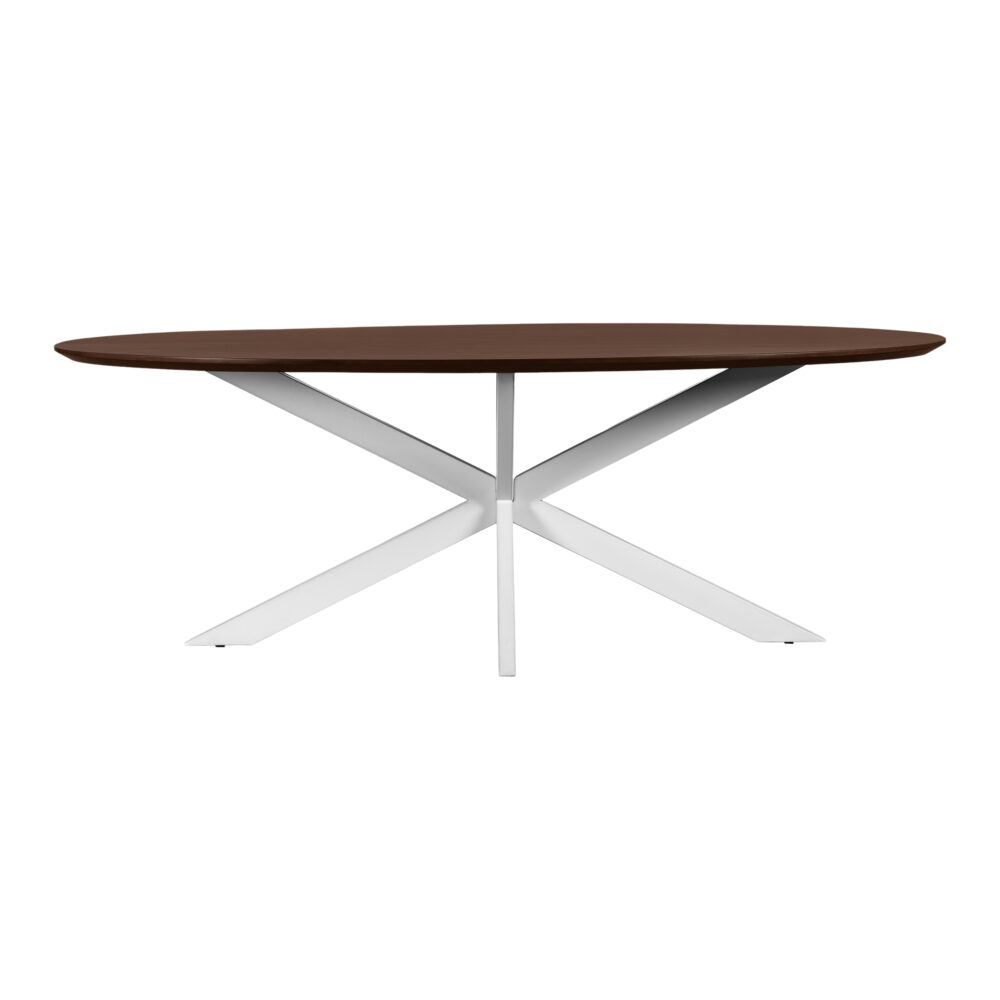 eettafel Sofia, ovale eettafel, tafel, eettafel ovaal, bruine eettafel van 220x100 cm,