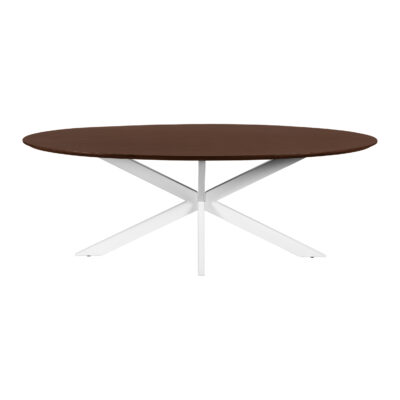eettafel Sofia, ovale eettafel, tafel, eettafel ovaal, bruine eettafel van 220x100 cm,