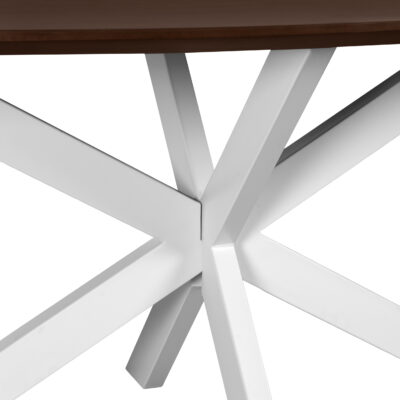 tafel, eettafel Sofia, Deens ovale eettafel, bruine eettafel, eettafel van 180x90 cm,