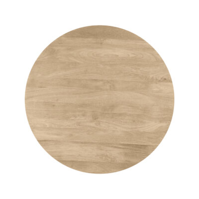 ronde eettafel Sofia, ronde eettafel, Eettafel, ronde eettafel 120 cm, eettafel mangohout, witte kruispoot, tafel, eettafel naturel, eettafel rond,