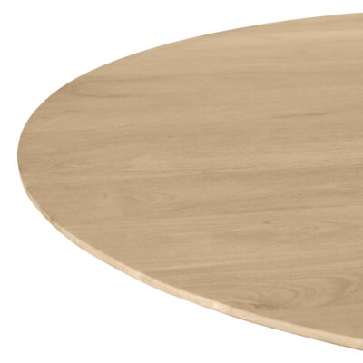 eettafel rond, witte kruispoot, ronde eettafel, Eettafel Sofia, ronde eettafel 130 cm, eettafel naturel, ronde eettafel van 130 cm