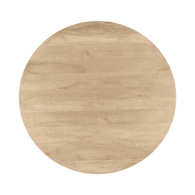 eettafel rond, witte kruispoot, ronde eettafel, Eettafel Sofia, ronde eettafel 130 cm, eettafel naturel, ronde eettafel van 130 cm
