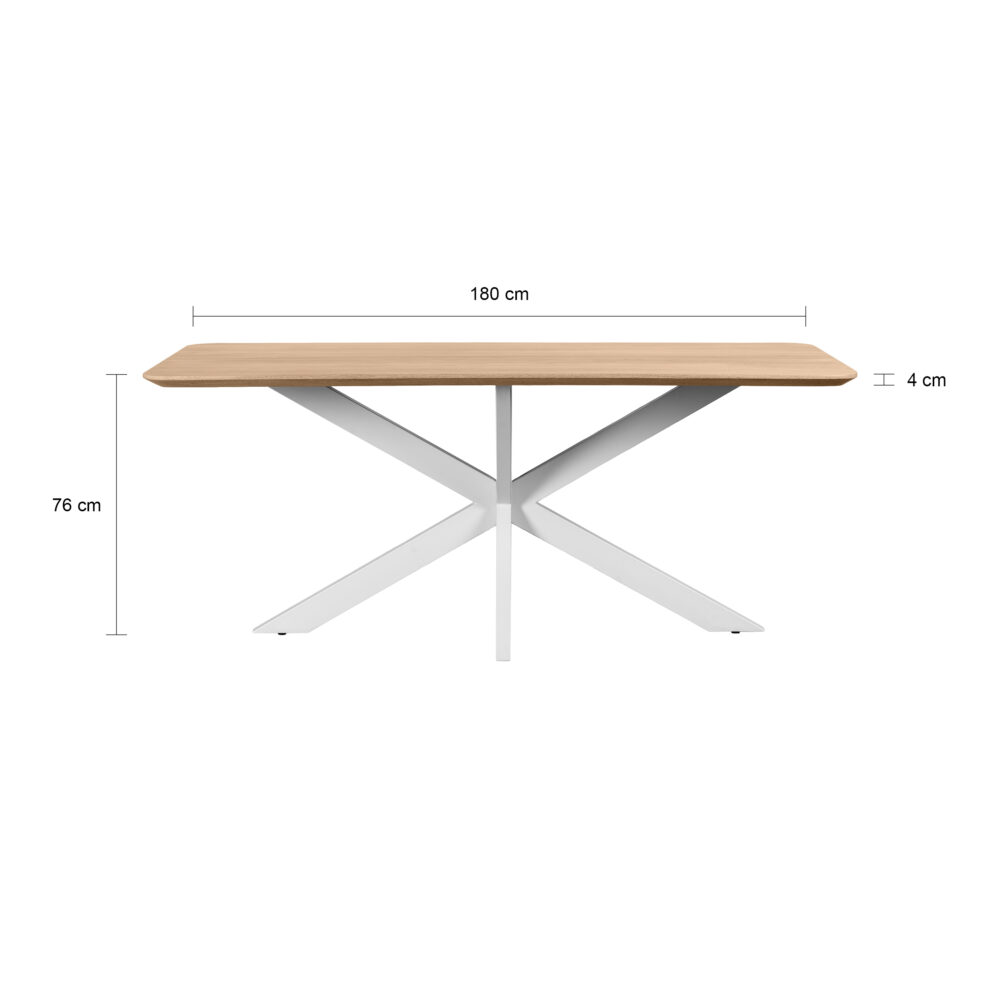 mangohouten eettafel, eettafel Sofia, rechthoekige eettafel, tafel, eettafel naturel, eettafel van 180x90 cm,