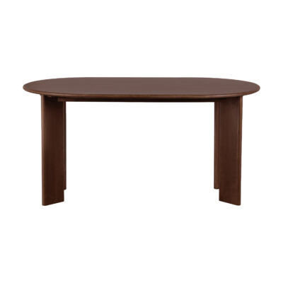 bruine ovale eettafel, ovale eettafel, eettafel ovaal, ovale eettafel 160 cm, mangohouten eettafel, eettafel ovaal van 160 cm
