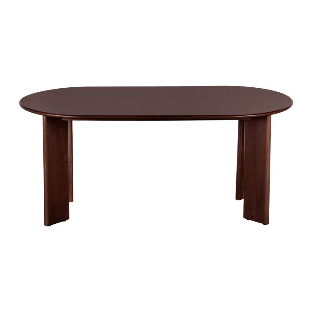 ovale eettafel, eettafel ovaal, tafel, ovale eettafel 160 cm, eettafel walnoot bruin, Eettafel, mangohouten eettafel, eettafel 160 cm