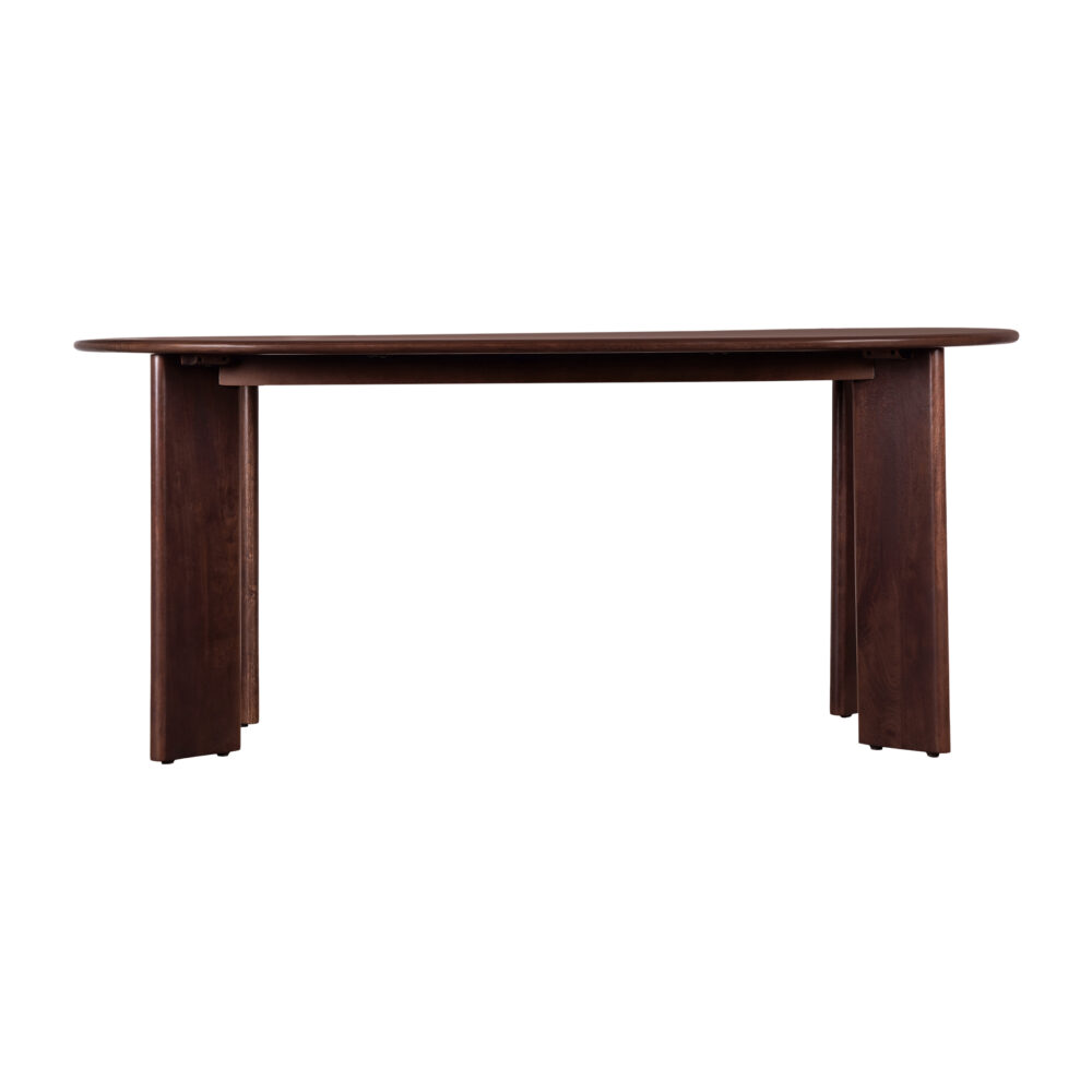 ovale eettafel, eettafel ovaal, tafel, ovale eettafel 160 cm, eettafel walnoot bruin, Eettafel, mangohouten eettafel, eettafel 160 cm