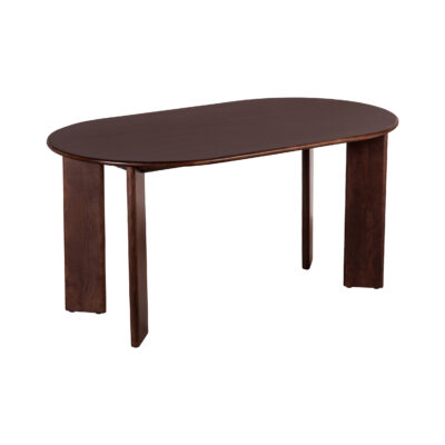 ovale eettafel, eettafel ovaal, tafel, ovale eettafel 160 cm, eettafel walnoot bruin, Eettafel, mangohouten eettafel, eettafel 160 cm