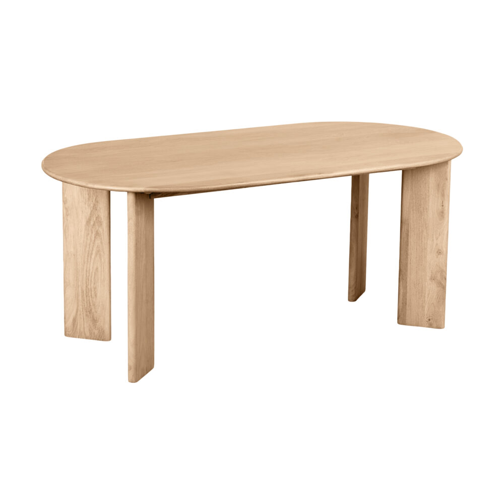 Ovale mangohouten eettafel van 180 cm, Ovale mangohouten eettafel, ovale eettafel, mangohouten eettafel, tafel,