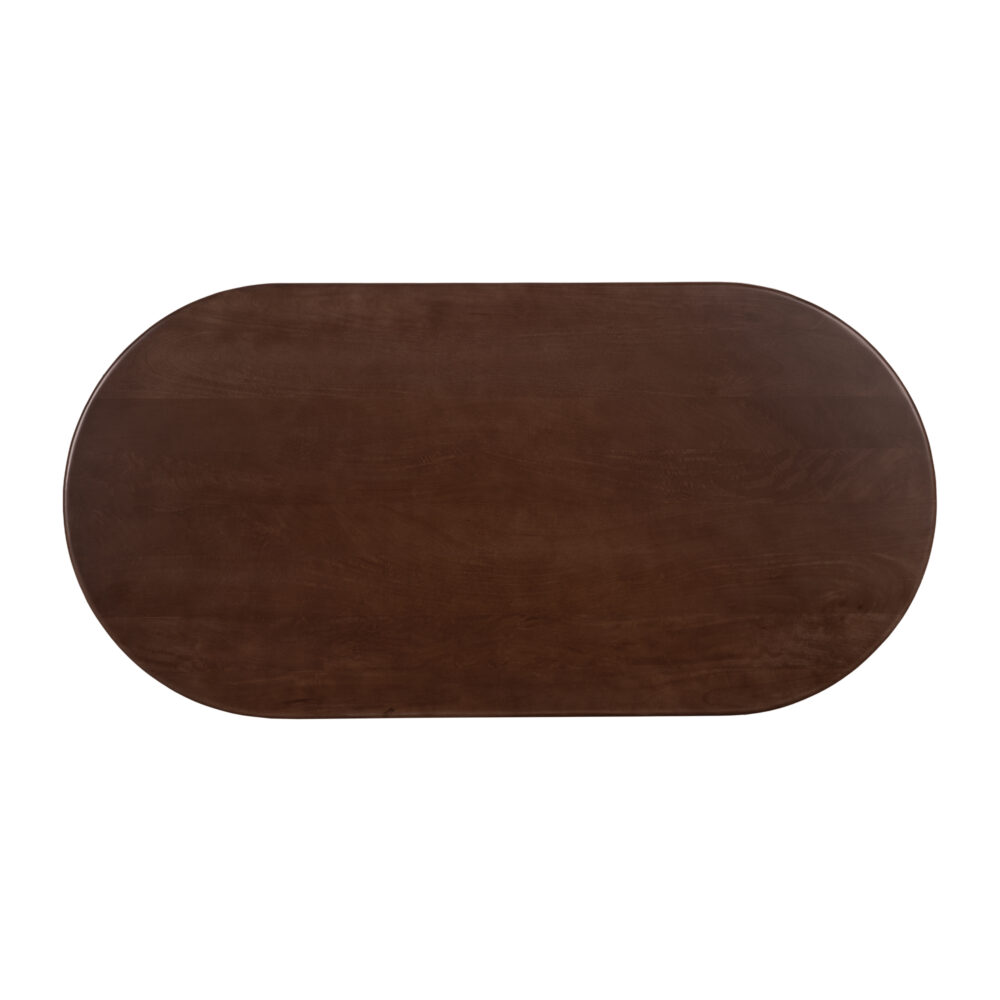 ovale eettafel van mangohout, ovale eettafel, tafel, mangohouten eettafel, eettafel, eettafel bruin