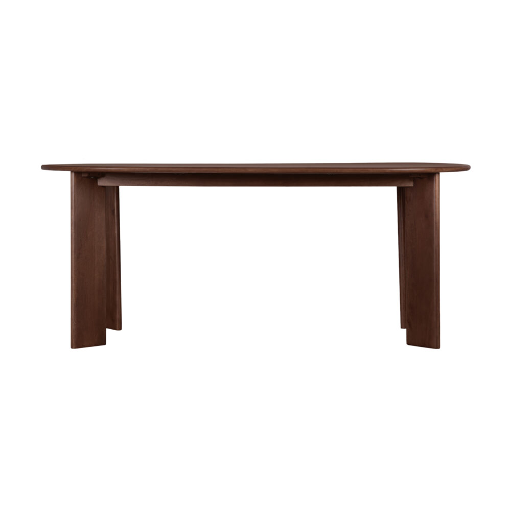 ovale eettafel van mangohout, ovale eettafel, tafel, mangohouten eettafel, eettafel, eettafel bruin