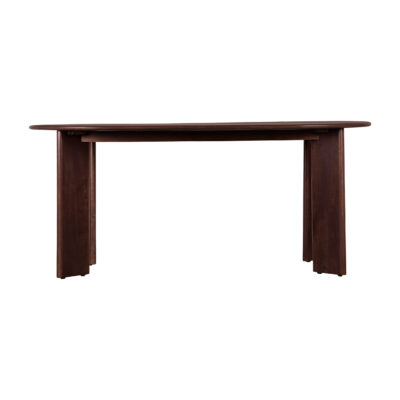 mangohouten eettafel, ovale eettafel van 180 cm, eettafel ovaal, ovale eettafel, ovale tafel, eettafel walnoot bruin, tafel