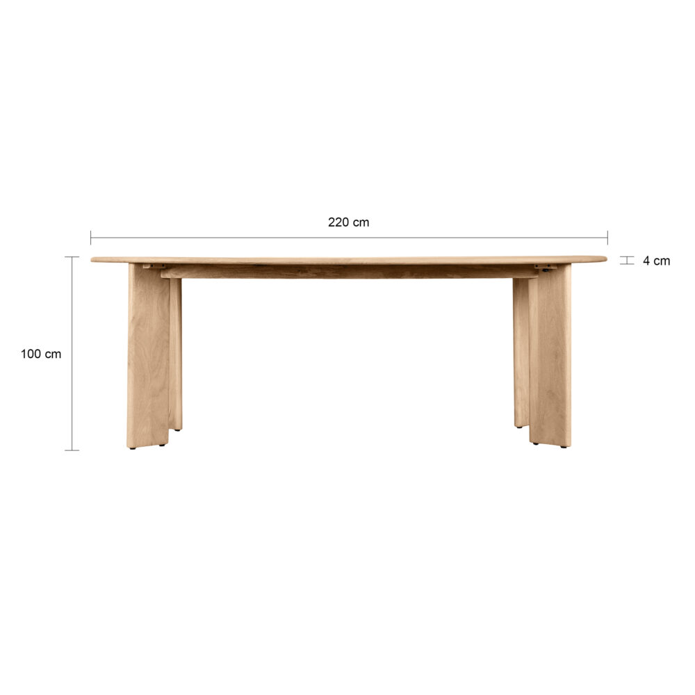 eettafel Lila 220 cm, eettafel Lila, eettafel, ovale eettafel, mangohouten eettafel, tafel, Ovale eettafel van 220 cm,