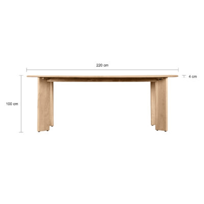 eettafel Lila 220 cm, eettafel Lila, eettafel, ovale eettafel, mangohouten eettafel, tafel, Ovale eettafel van 220 cm,