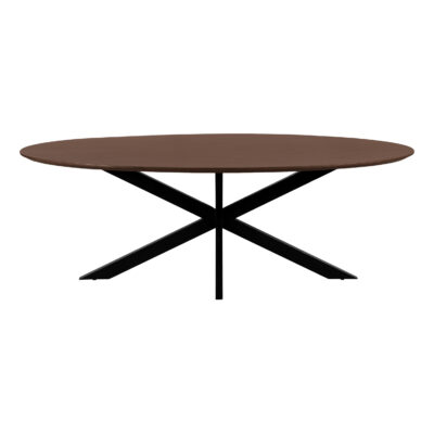 ovale mangohouten eettafel, ovale eettafel, eettafel 220x100, eettafel bruin, Eettafel, tafel,