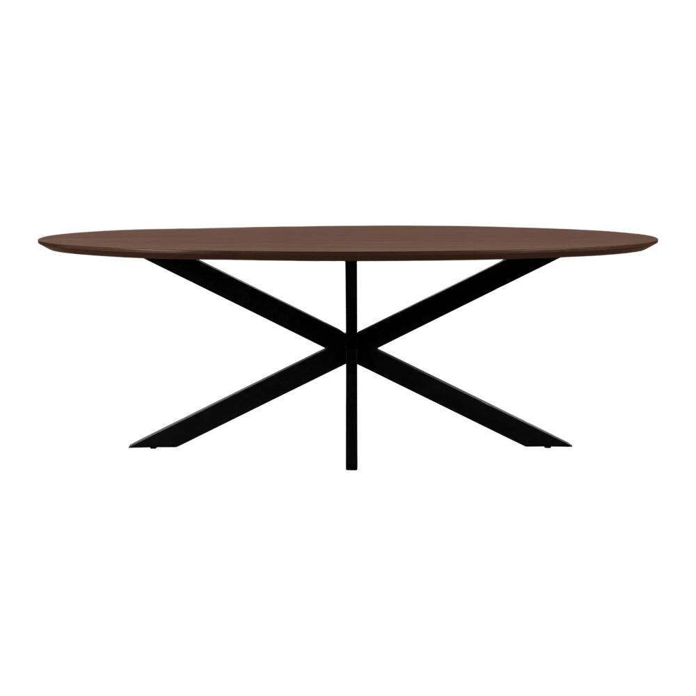 ovale mangohouten eettafel, ovale eettafel, eettafel 220x100, eettafel bruin, Eettafel, tafel,