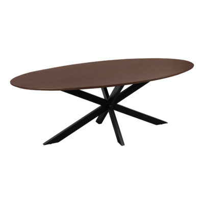 ovale mangohouten eettafel, ovale eettafel, eettafel 220x100, eettafel bruin, Eettafel, tafel,